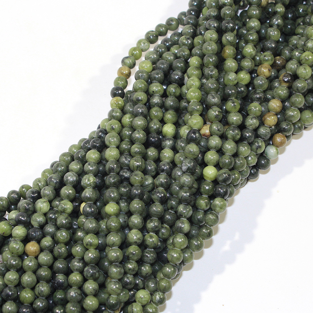 Six Rivers Jade 6mm Nephrite Jade Rounds