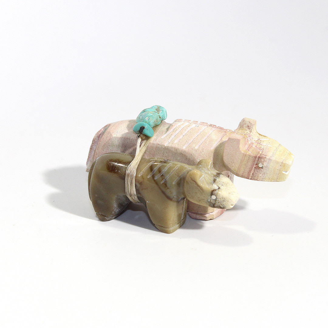 Daisy Rose Leonard Horse Fetish Pair | Dolomite and Marble