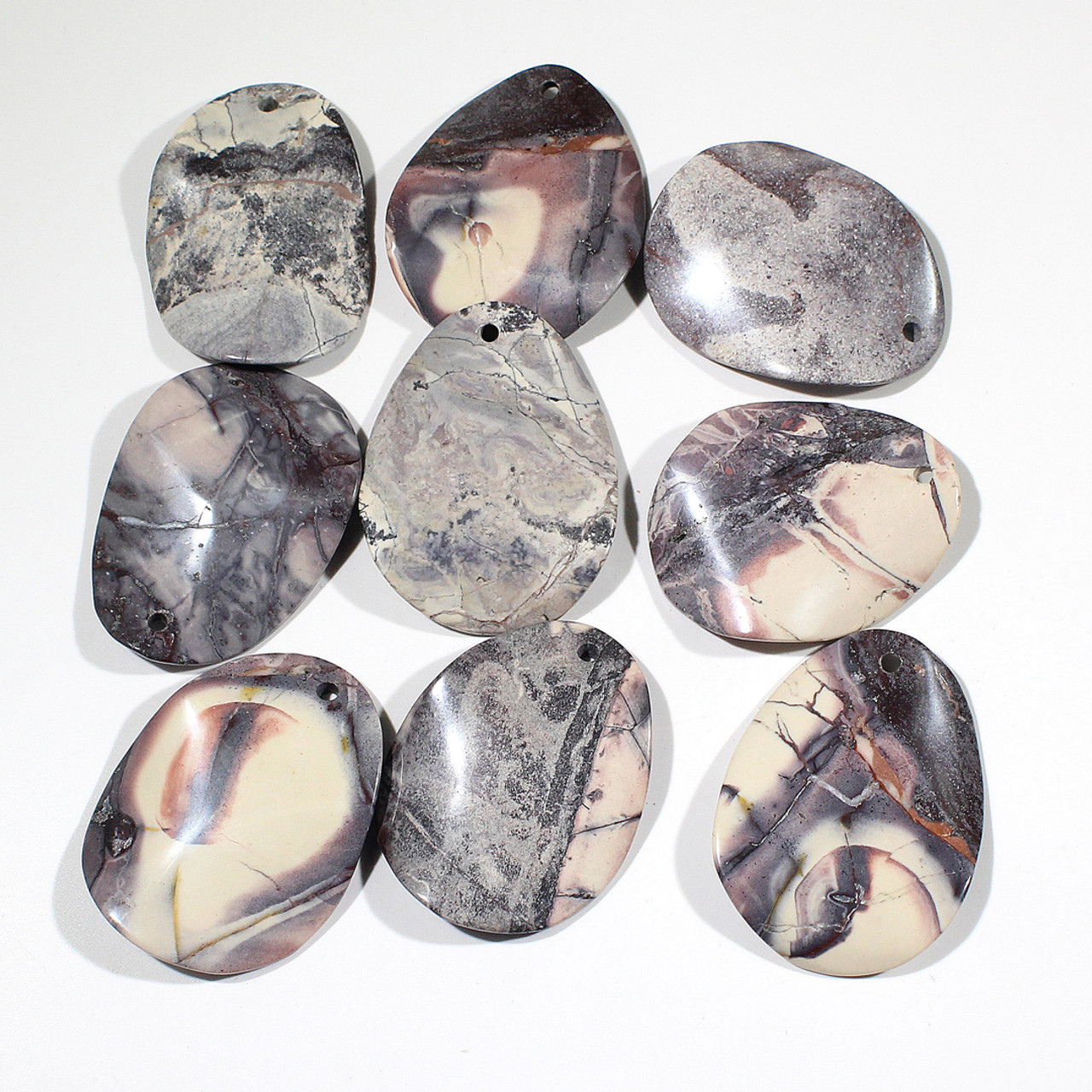 Porcelain Jasper Jasper Freeform Pendants