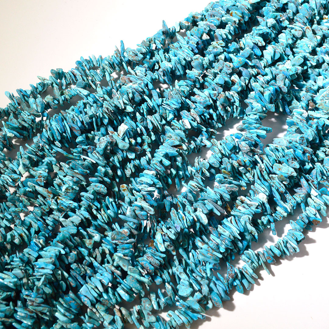Turquoise chip beads