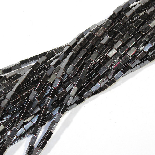 Hematite 3x6mm Rectangle Bead