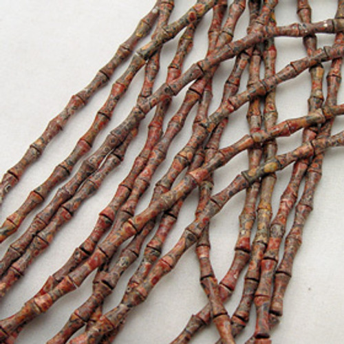 Red Leopard Skin Jasper Bamboo Shape