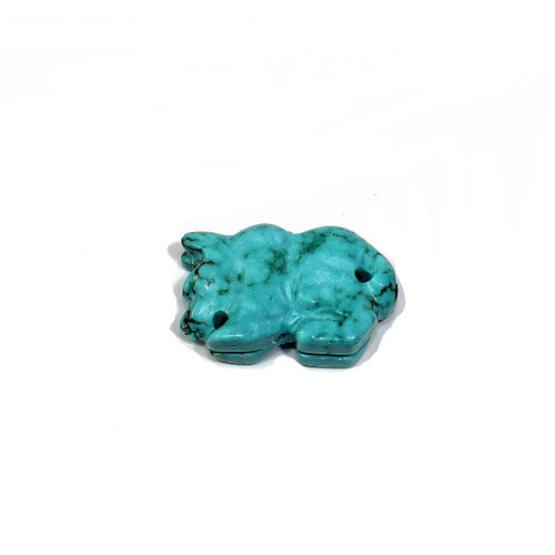 Turquoise Magnesite Mountain Lion Fetish Bead