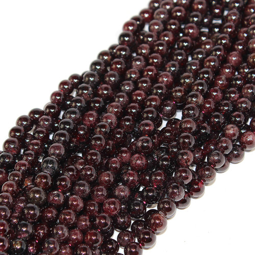 Garnet Rounds 8mm | Wholesale $7.45