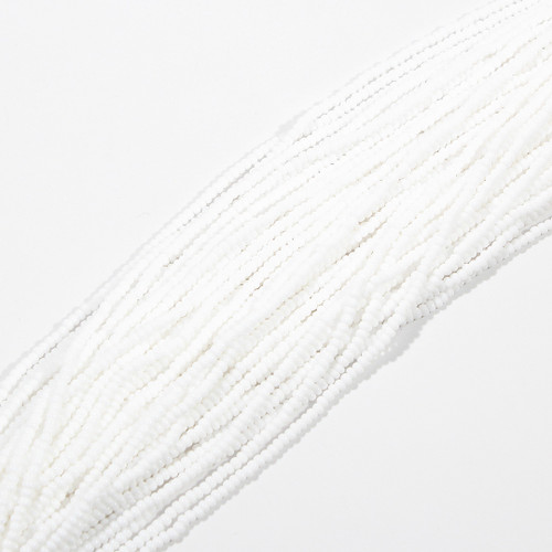 10/0 Opaque White Czech Seed Bead | Hank and Half Kilo