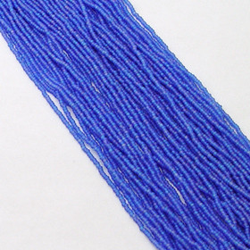 11/0 Matte Light Blue Transparent AB Czech seed bead | Hank