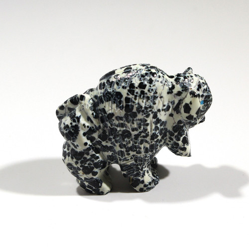 Buffalo Fetish Carved By Albert Livingston | Blue Augite