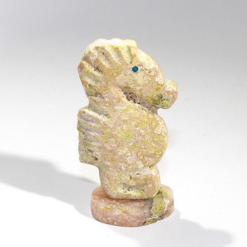 Seahorse Fetish by Justin Red Elk | Tigilite and Peach Alabaster