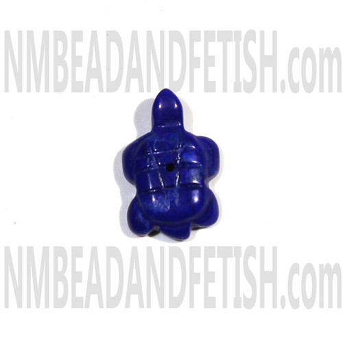 Dyed Lapis Howlite Turtle Fetish Bead