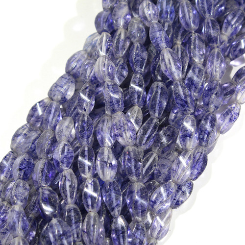 Purple Slag Glass Rice - Quad Twist 9x15mm | Wholesale $4