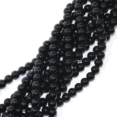 10mm Black Agate Rounds 