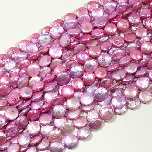 Orchid Coin Pearls 13-14mm | $12 Wholesale 