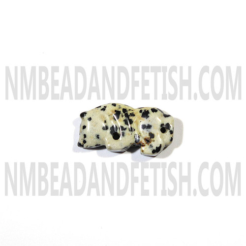 Dalmatine Jasper Mountain Lion Fetish Bead