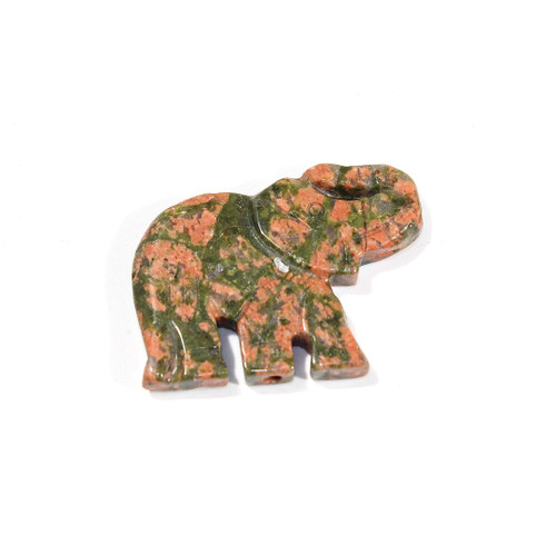 Unakite Elephant Bead