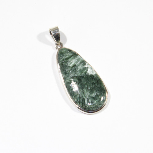 Seraphinite Tear Drop 51x20mm | Sterling Silver