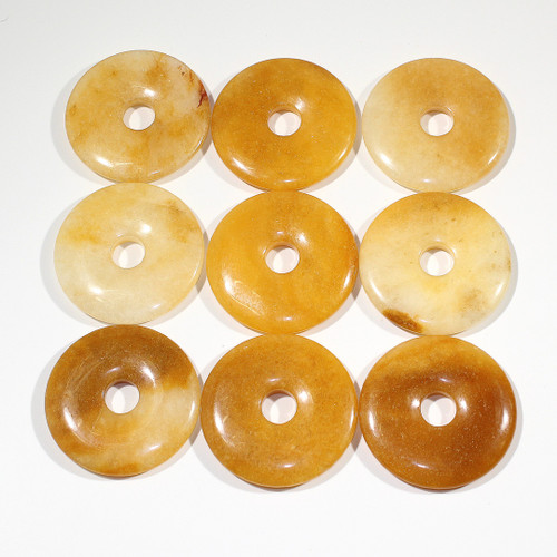 50mm Yellow Aventurine Donut Pendant