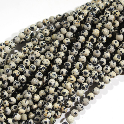 8mm Dalmatian Jasper Round Beads, 