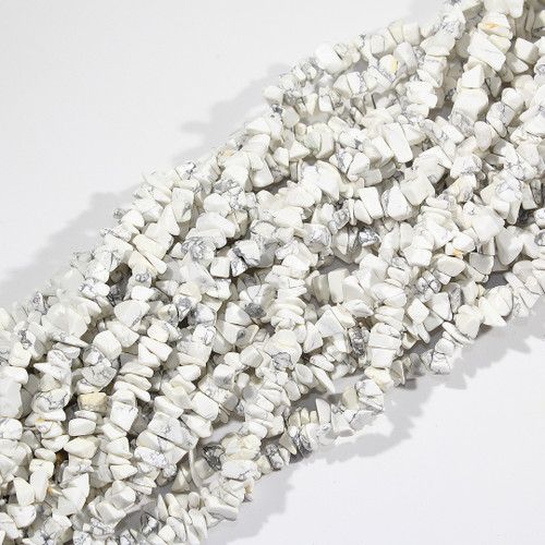 16" Howlite Chip Bead Strand. 