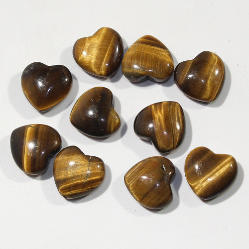 Tiger Eye Heart Beads | 10ct 8.50