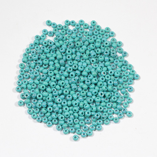 #6 Opaque Turquoise AB Seed Bead | Half Kilo Bag