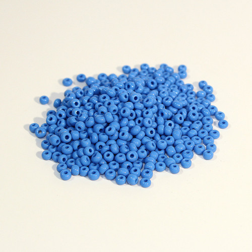 6/0 Opaque Medium Blue Czech Seed Bead | 1oz 6/0 Opaque Medium Blue Czech Seed Bead | 1oz