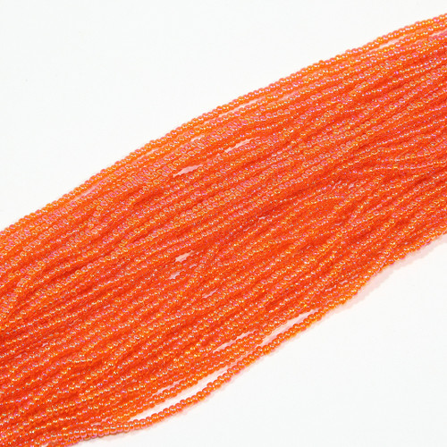 11/0 Translucent Orange Czech Seed Bead | Hank