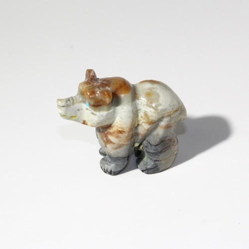  Albert Livingston Zuni Bear Fetish carved from Picasso Marble 