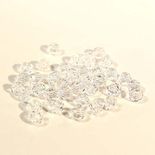 6mm Crystal Swarovski Round Beads sold in 10 count bags