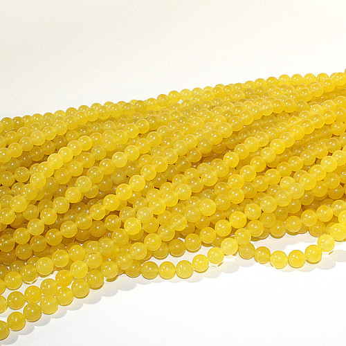 Yellow Quartz 8mm Round Beads | $4.45 Wholesale