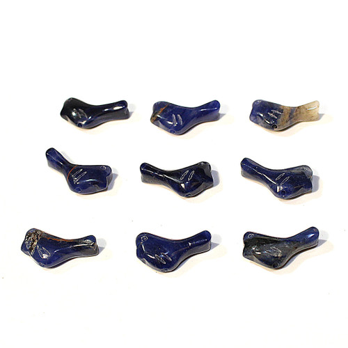 19x10mm Sodalite bird beads. Price is per individual bird bead. 