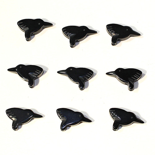 Black Agate Hummingbird Fetish Bead | $2.25 Wholesale