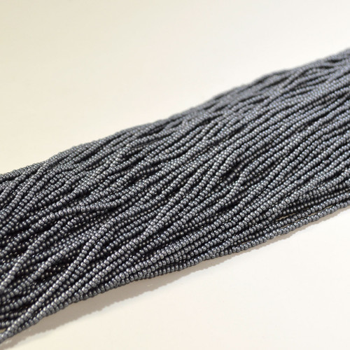 11/0 Permalux Grey Czech Seed Bead sold by the hank