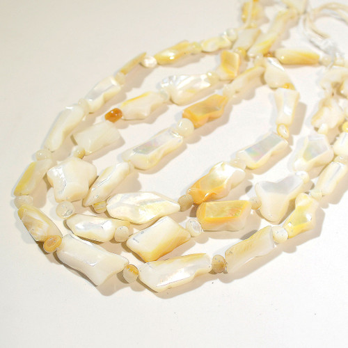 Mother of Pearl Faceted Freeforms | $23 Wholesale