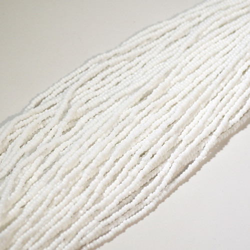 11/0 Chalk White Opaque Charlotte Cut Seed Bead 