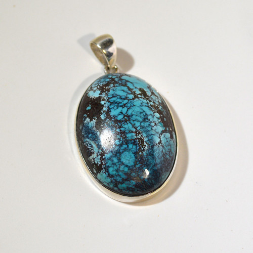 Turquoise Oval Pendant 41x27mm