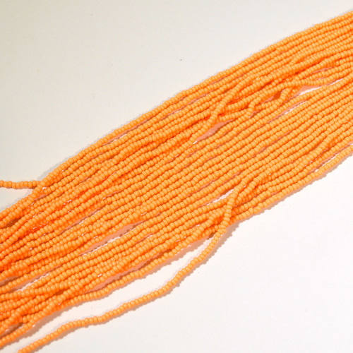 11/0 SOLGEL Chalk Orange Czech Seed Bead sold by the Hank