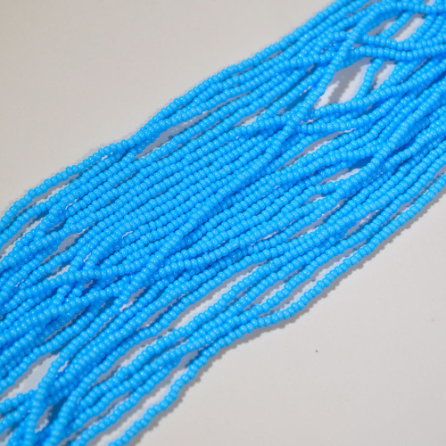 11/0 SOLGEL Chalk Aqua Czech Seed Bead | Hank and Half Kilo