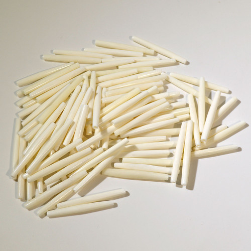 2 inch Ultra Thin White Bone Hairpipe | 100 count