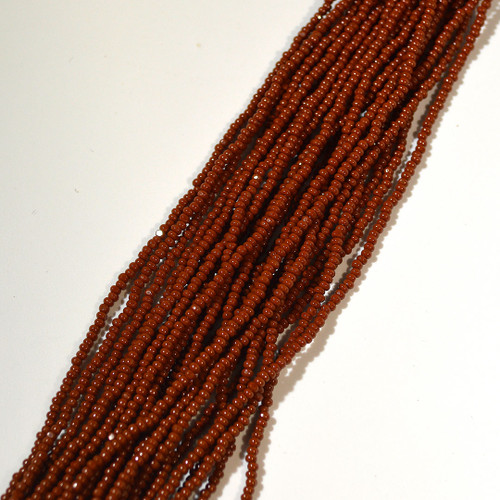 11/0 Light Brown Opaque Charlotte Cut Czech Seed Bead 