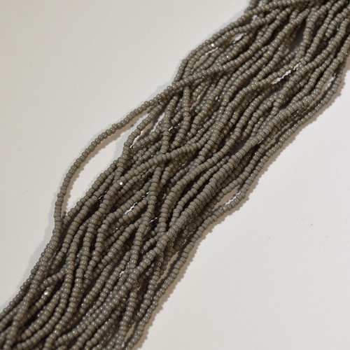 11/0 Grey Opaque Charlotte Cut Czech Seed Bead 