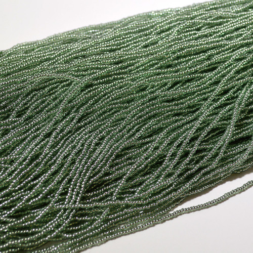 11/0 Silver Line Eucalyptus SOLGEL Czech Seed Bead sold by the Hank