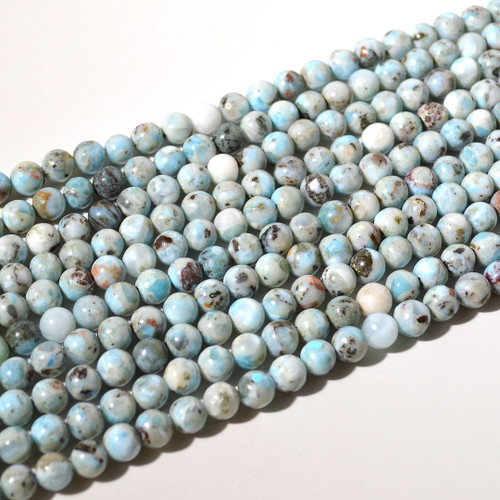 8mm Larimar Round Bead Strand