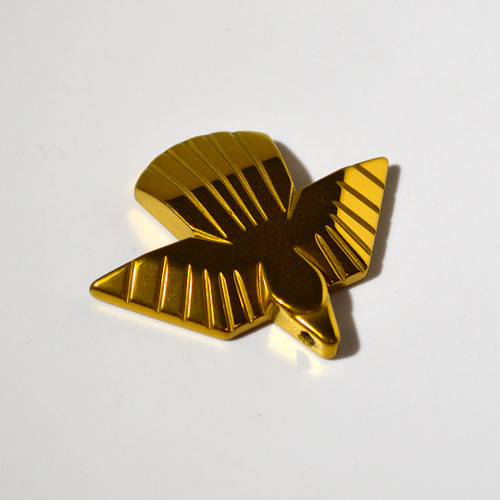 Metallic Gold Hematite Eagle Pendant 