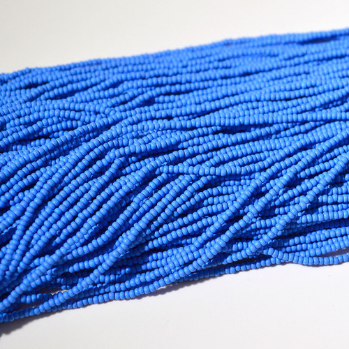 11/0 Permalux light Blue Matte Czech Seed Bead sold by the Hank