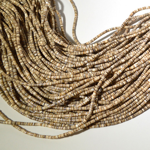 2-3mm Voluta Shell Heishi | $7.15 Wholesale