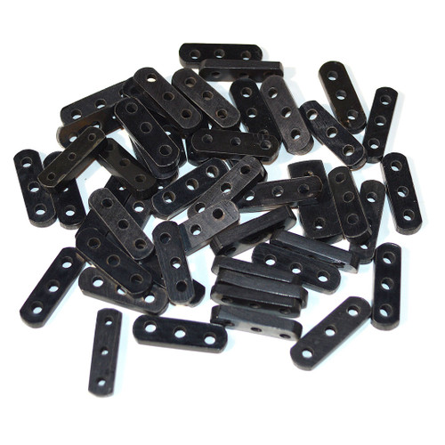 3 Hole Black Horn Bead Spacer | 50ct bag 