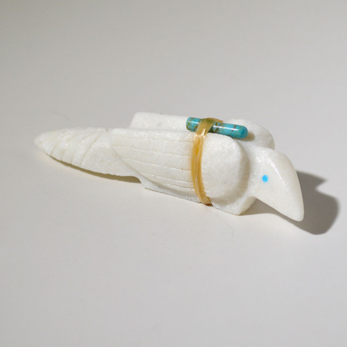 Herb Halate Raven Fetish | White Marble #2