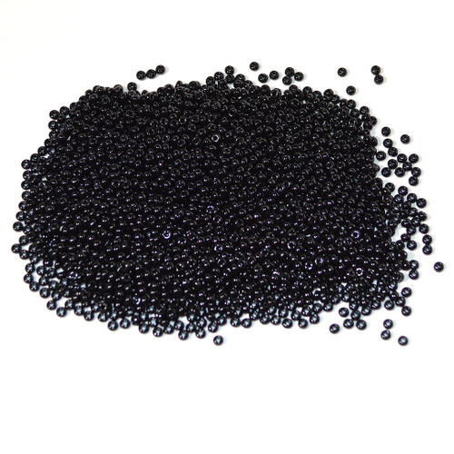 8/0 Seed Bead | Opaque Black | 50 gram bag 8/0 Seed Bead | Opaque Black | 50 gram bag