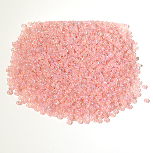 8/0 Seed Bead | Transparent lt. Pink Rainbow | 50 gram bag 8/0 Seed Bead | Transparent lt. Pink Rainbow | 50 gram bag