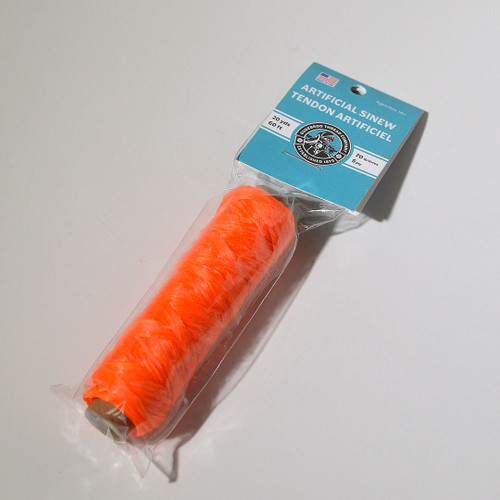 Gudebrod Sinew Bobbin | 60ft | Neon Orange